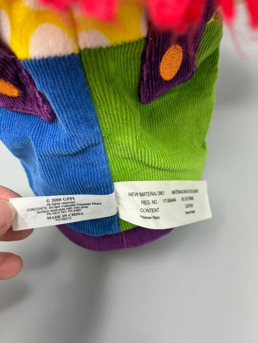 Gymboree Play & Music Musical Clown Plush Toy Colorful Learning Toddler Vintage
